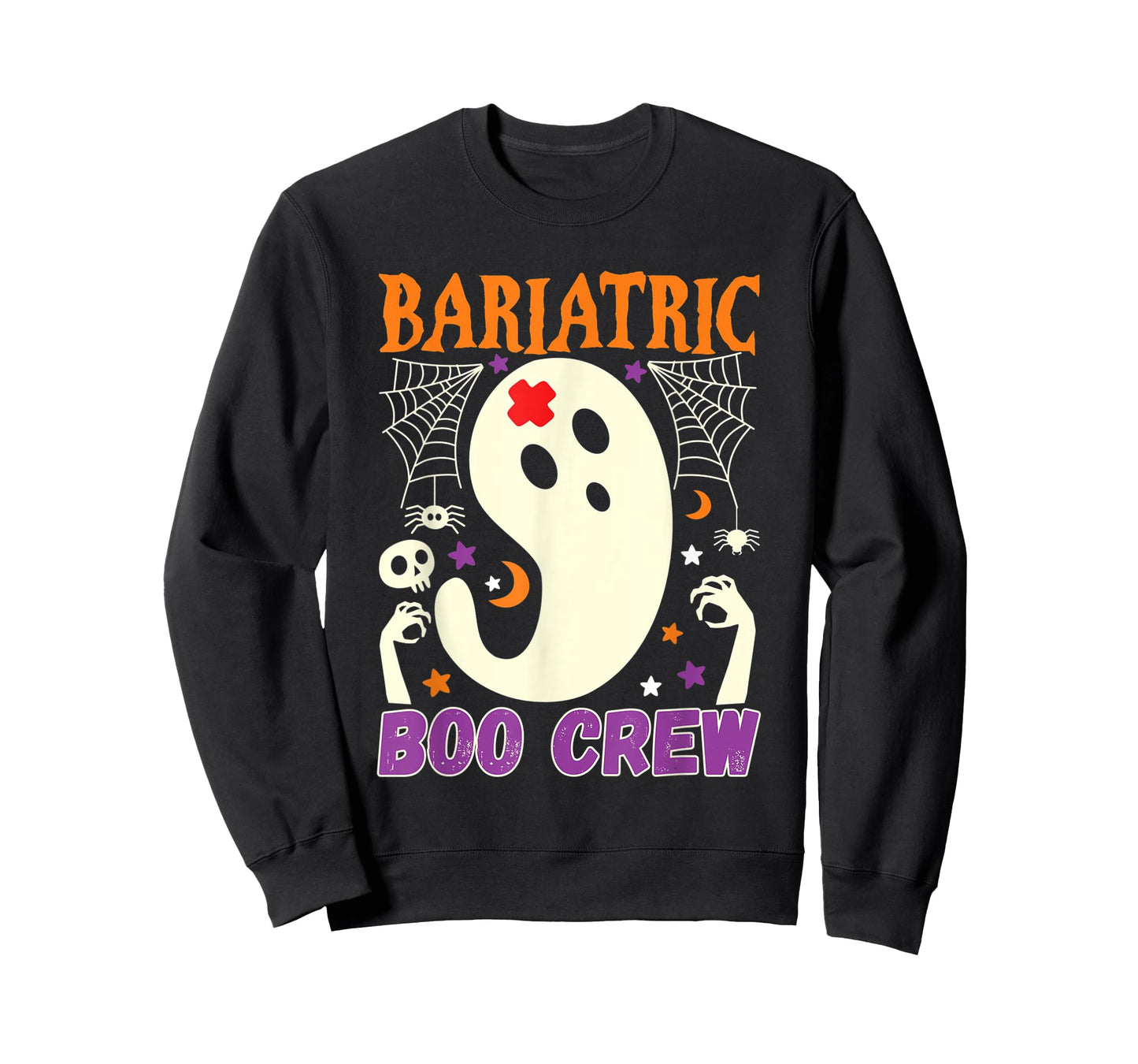 Bariatric Boo Crew Nurse Halloween Nurses Cute Ghost Women T-Shirt