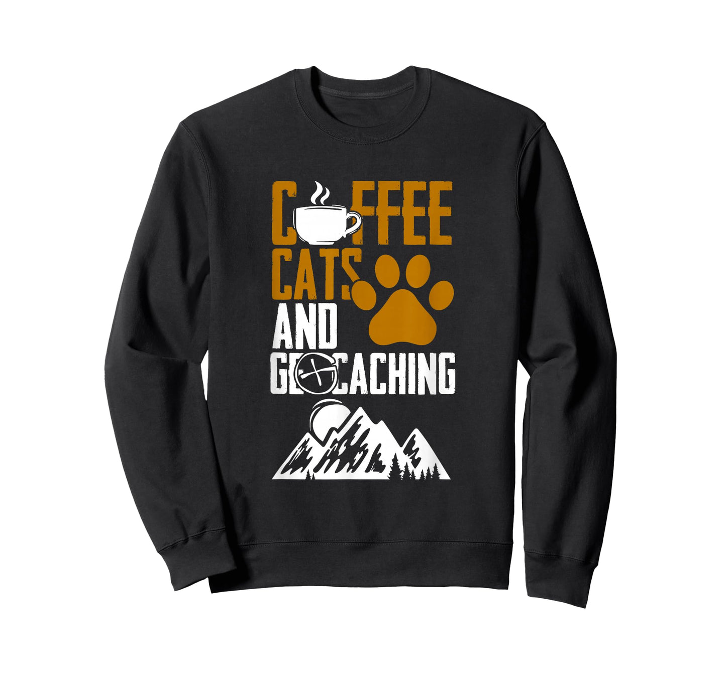 Coffee Cats And Geocaching Geocache Geocacher T-Shirt