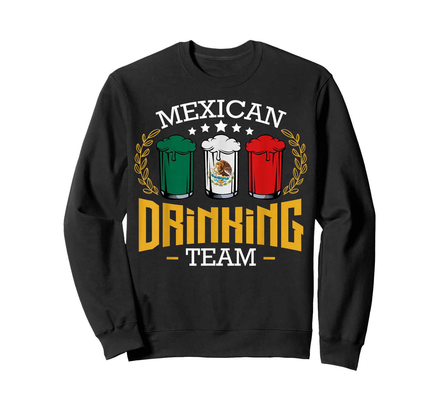 Beer Mexican Drinking Team Mexico Flag Funny Beer Pub Party T-Shirt