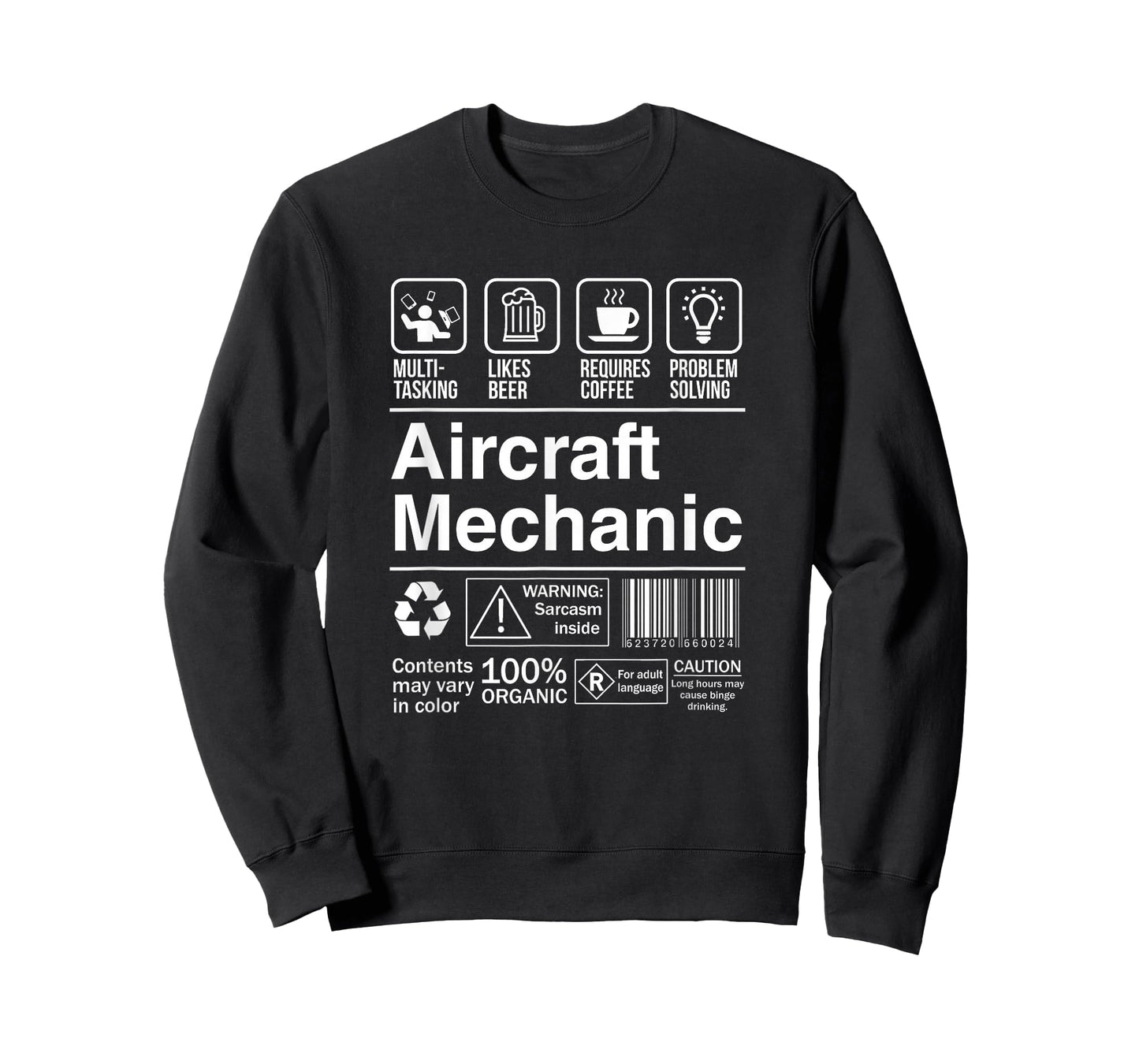 Aircraft Mechanic Product Label Funny Gift T-Shirt