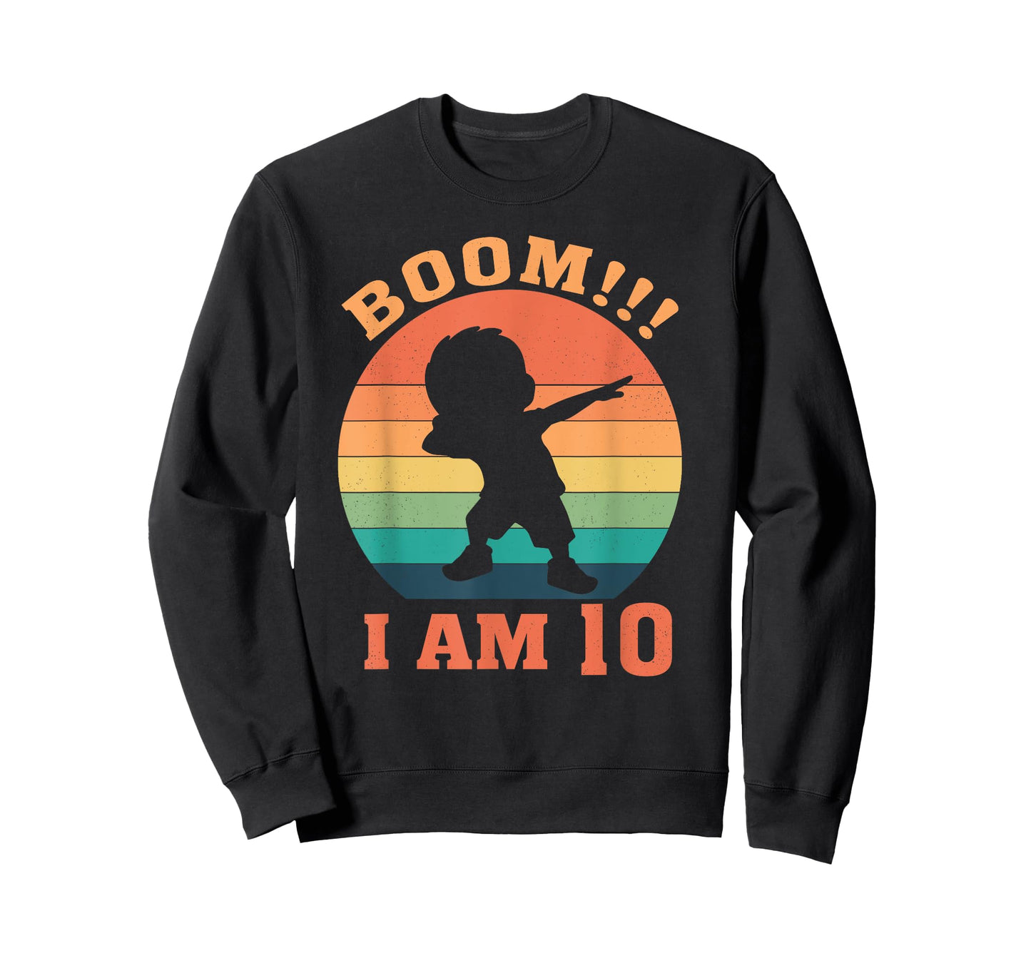 Boom I'm 10 Years Old 10th Birthday Party Dabbing Kids T-Shirt