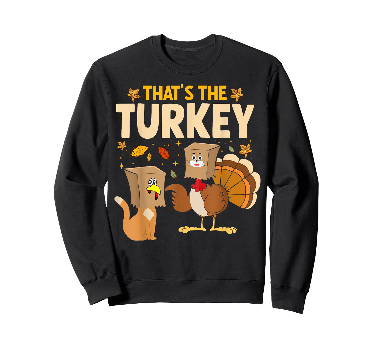 Thanksgiving Funny Fake Cat Turkey Cat Owner Holiday T-Shirt for Men Women Kids