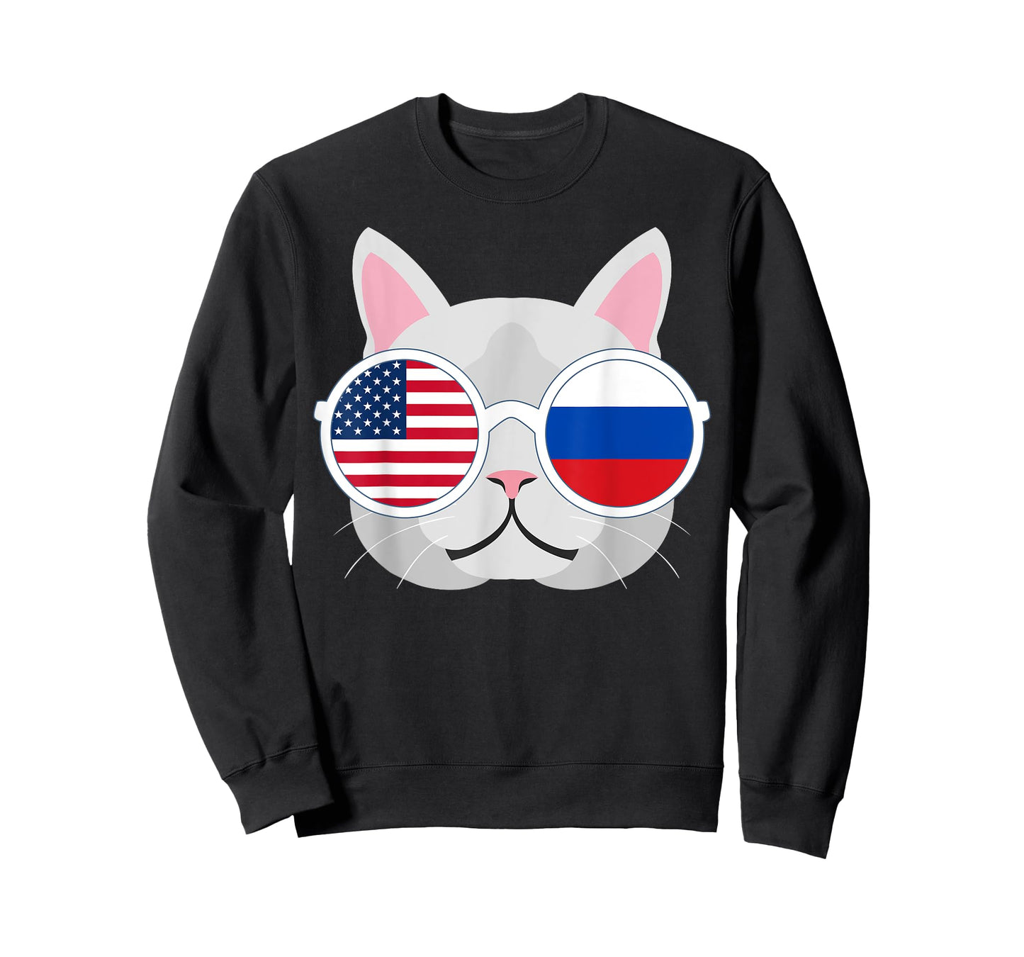 Funny Proud Russian American Flag Russia USA Pride GIft T-Shirt