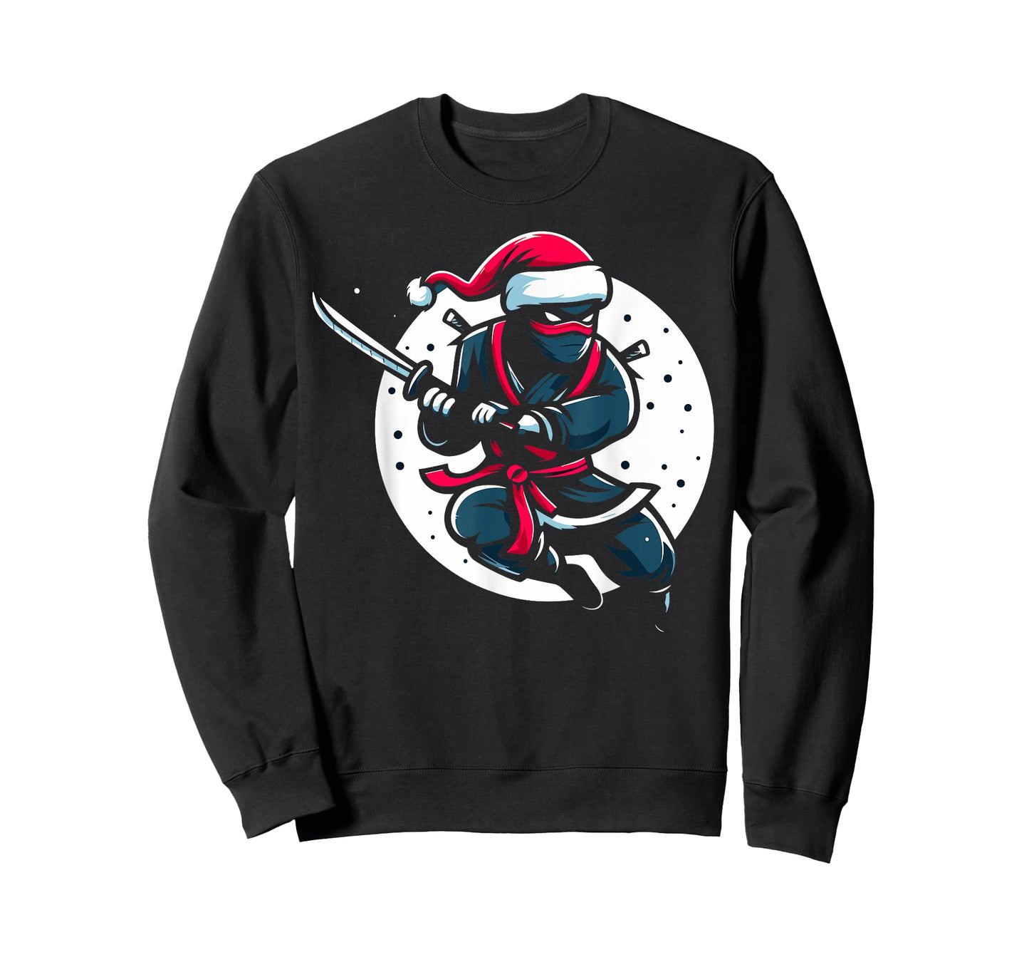 Funny Christmas Ninja Santa Hat for Boys Kids Ninja Lovers T-Shirt