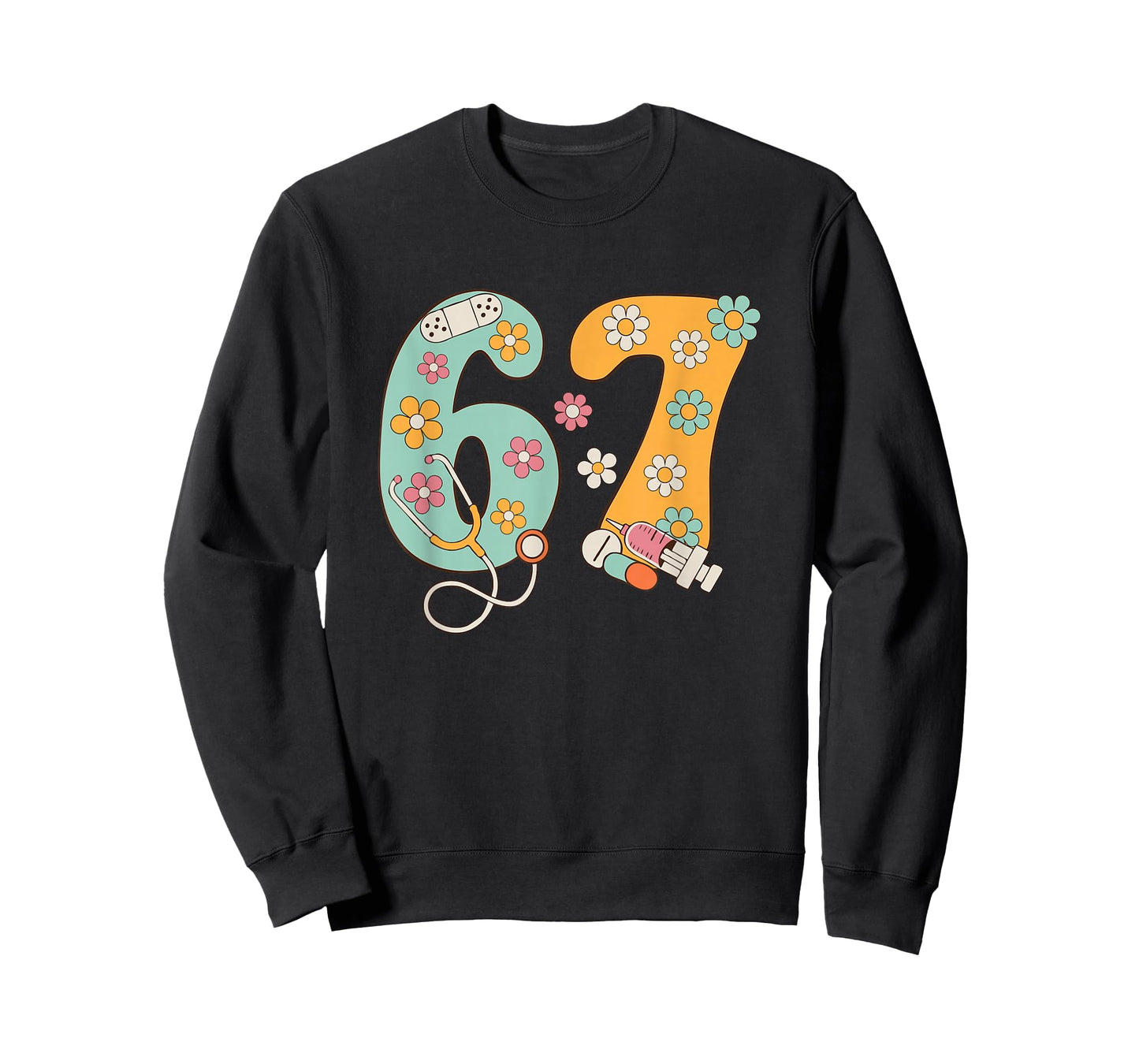 67 Shirt for Nurse 67 Meme Women Doctor Nursing Six Seven T-Shirt