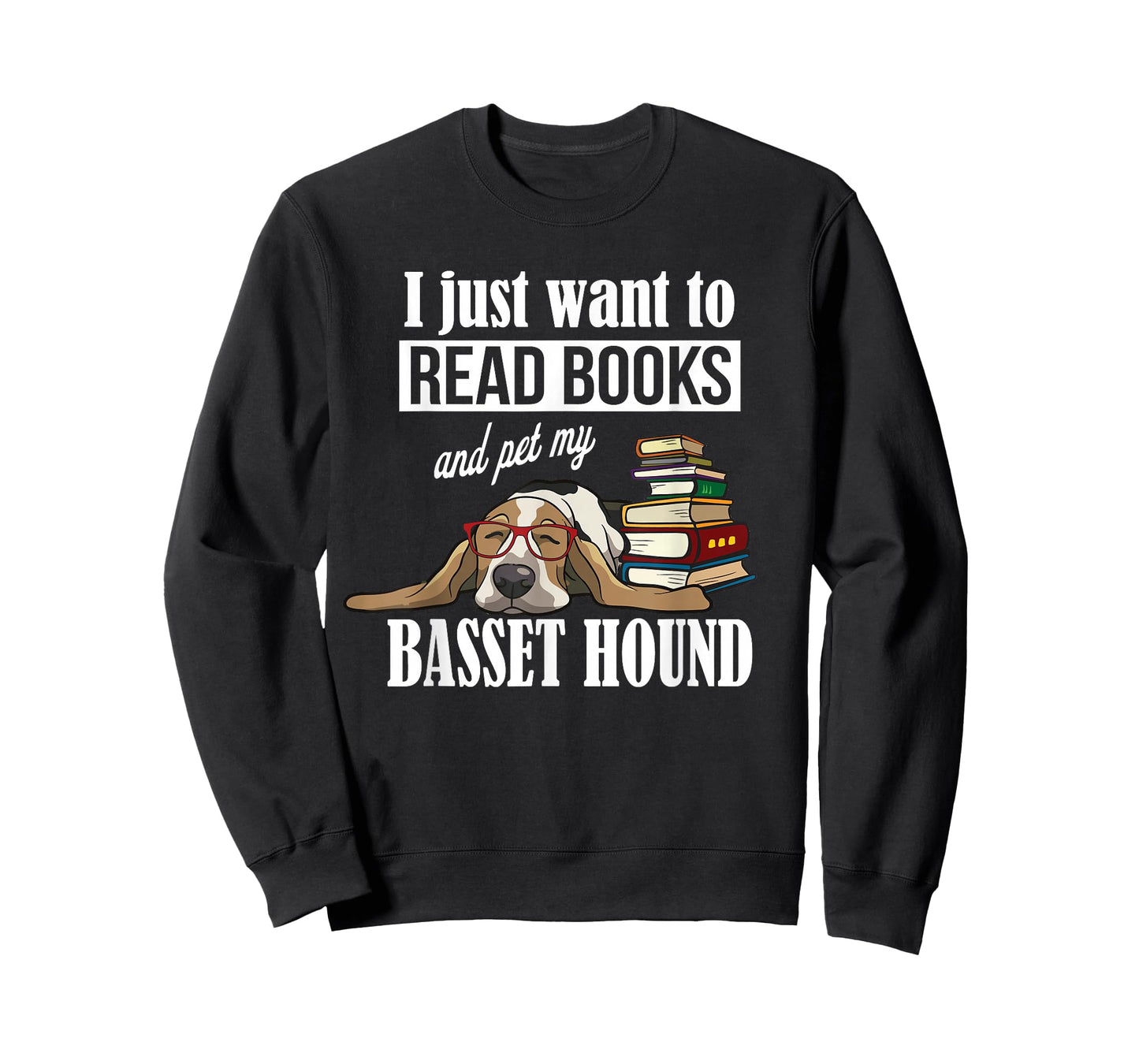 Cute Kids Read Books & Pet My Basset Hound Dog Lover T-Shirt