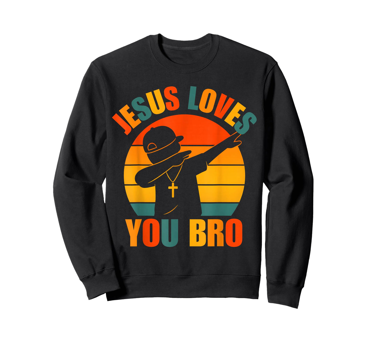 Jesus Love You Bro Dabbing Boy Christian Kids Boys Saying T-Shirt