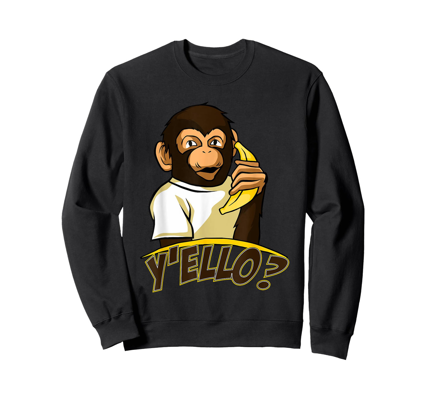 Yello Funny Talking Monkey On Banana Phone T-Shirt T-Shirt