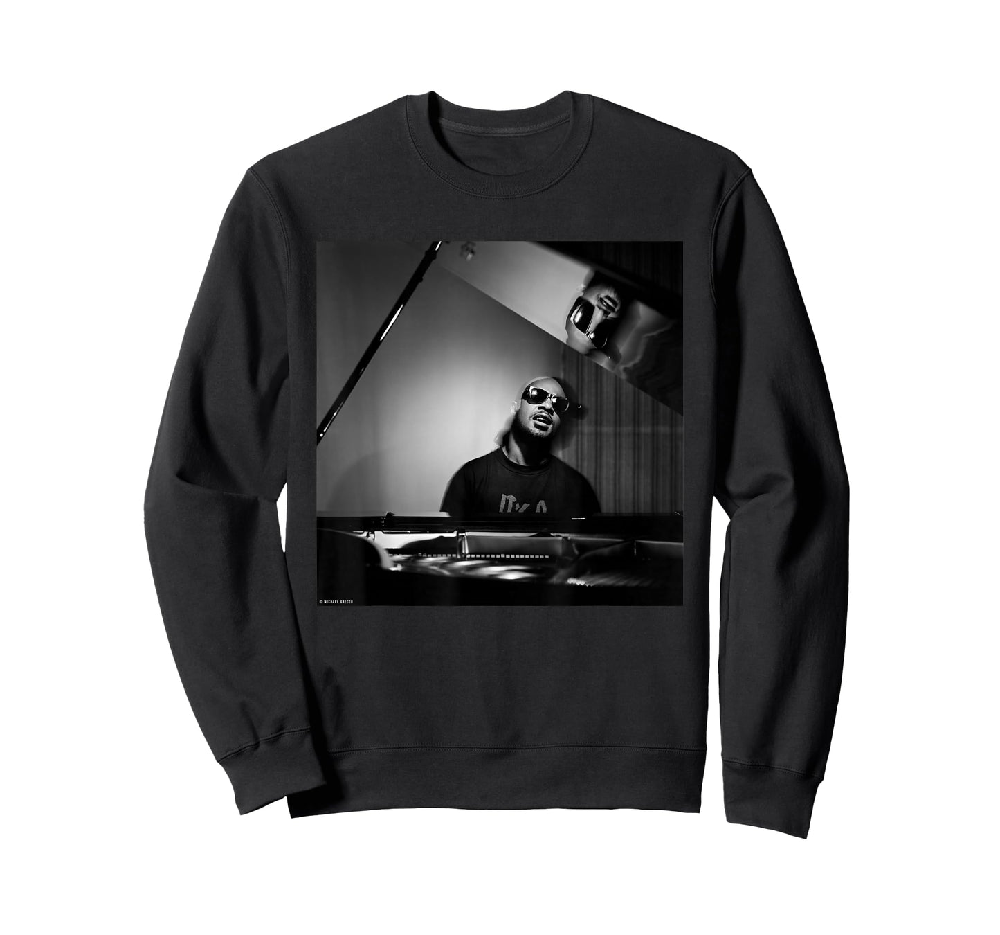 Stevie Wonder at The Piano by Michael Grecco T-Shirt