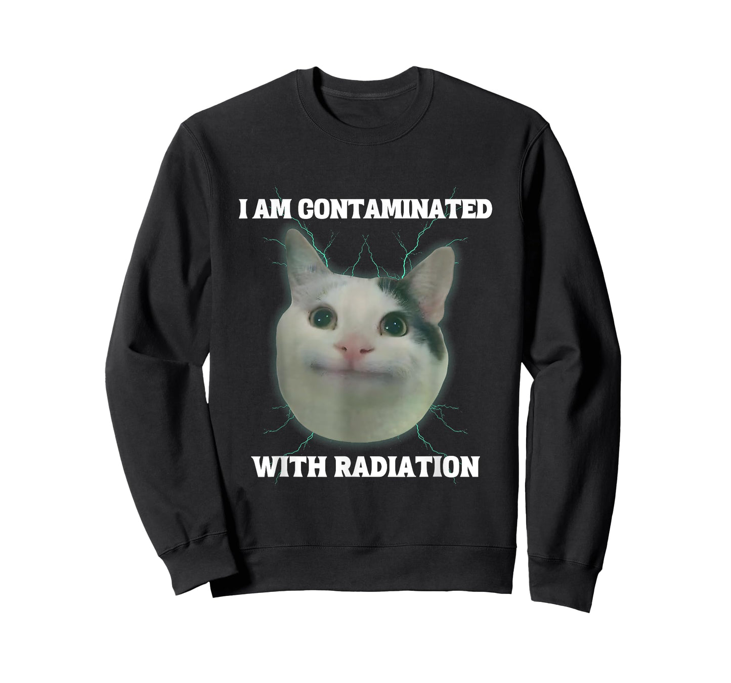 I Am Contaminated With Radiation Funny Japanese Cat Meme T-Shirt