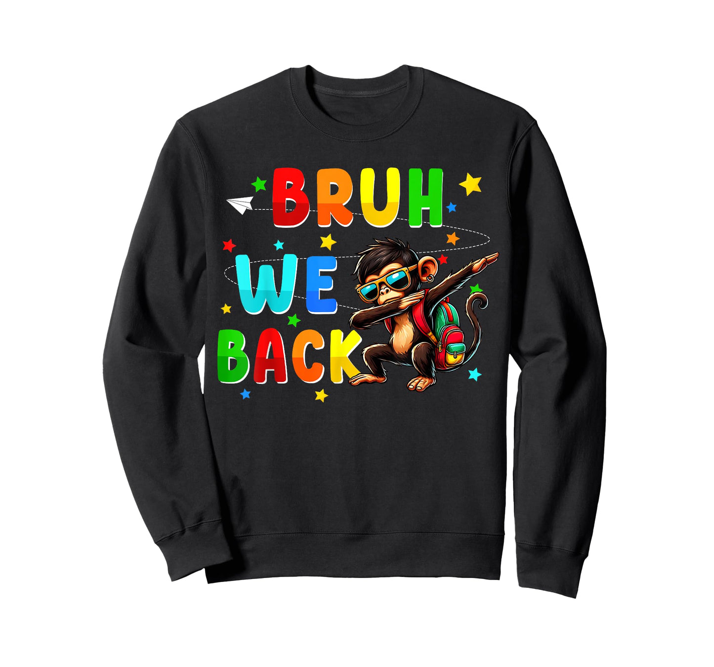 Bruh we back funny back to school stuffs dabbing Monkey T-Shirt
