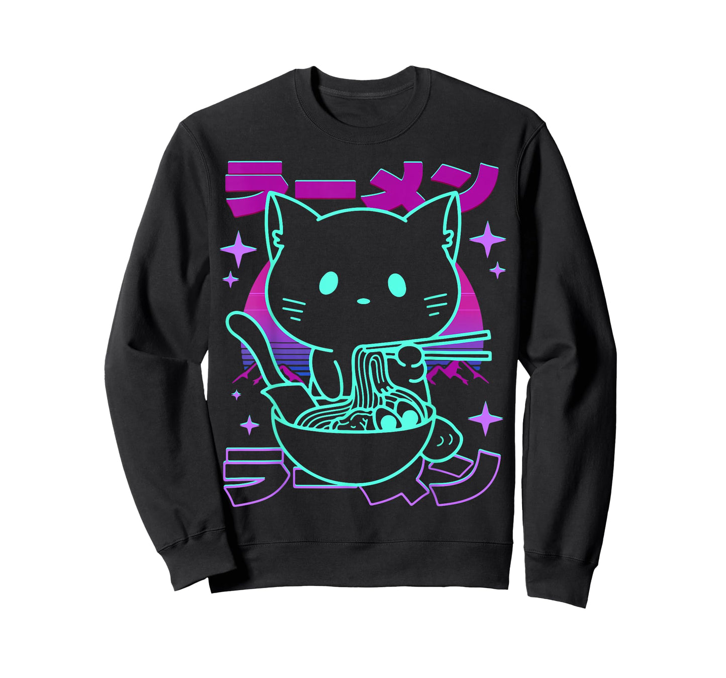 Anime Ramen Cat Retro Japanese Noodles Aesthetic Kawaii cat T-Shirt