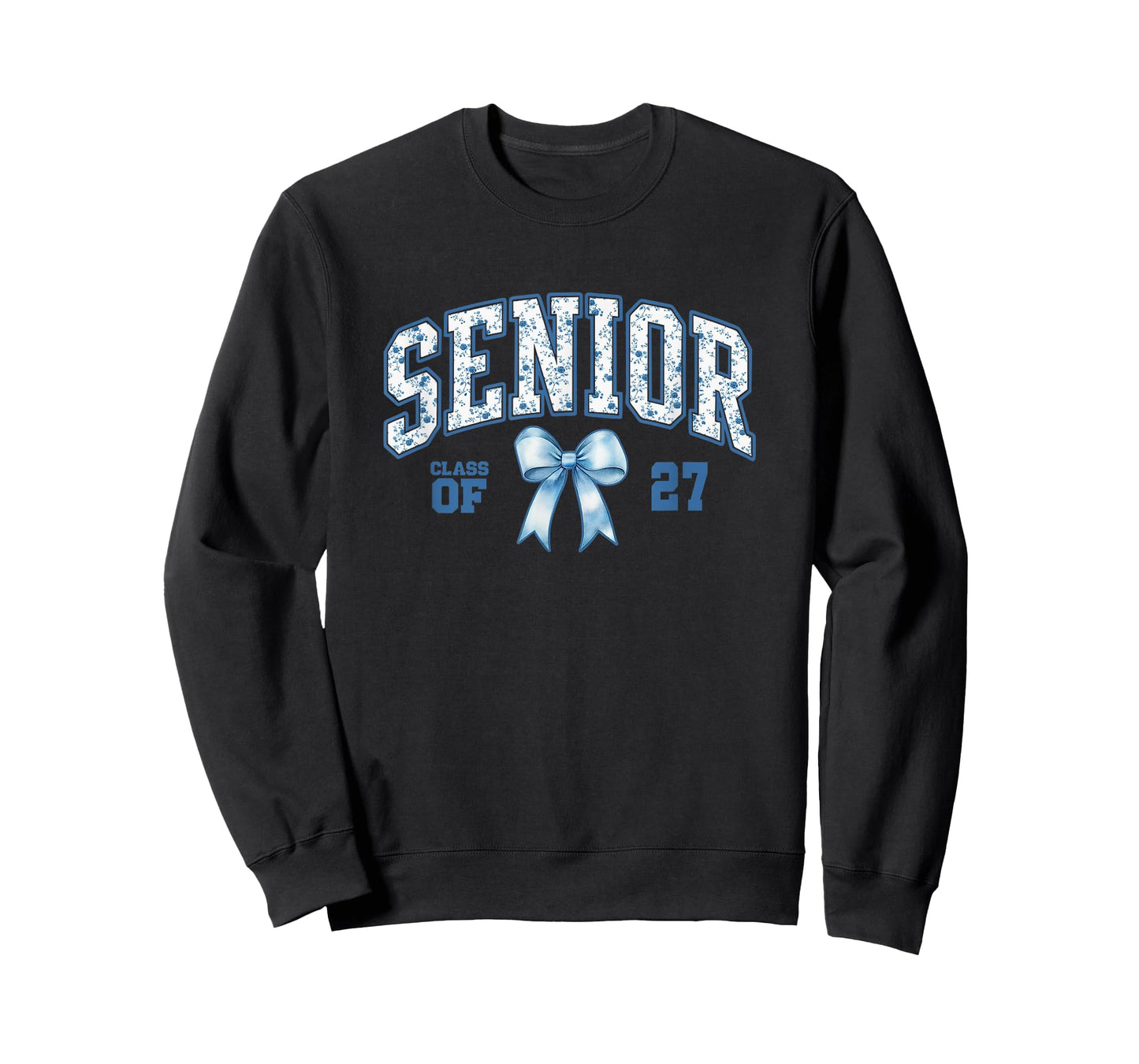 Class of 2027 Senior 27 Coquette Bow Toile Floral Graduation T-Shirt
