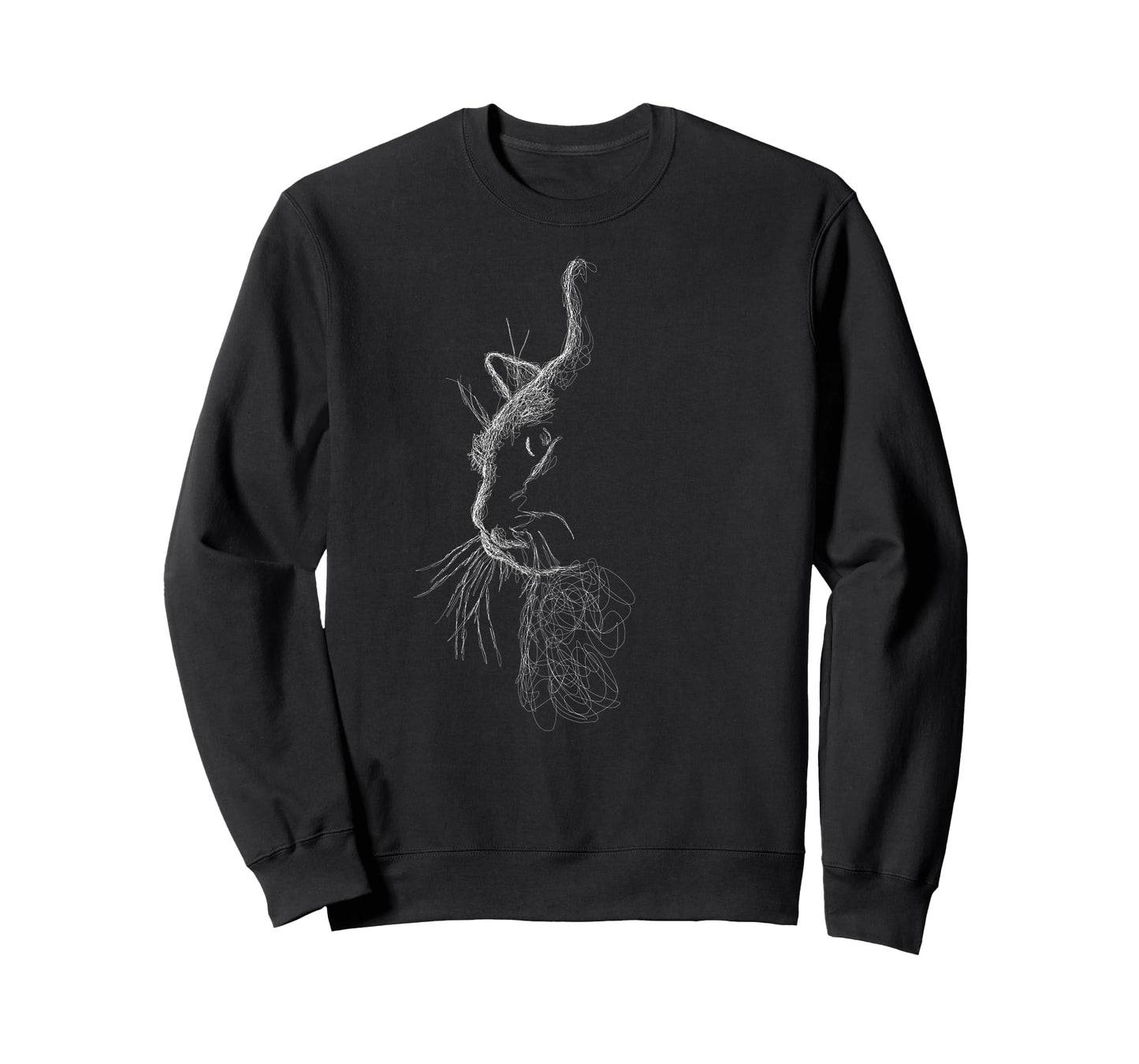 Cute Cat scribble art sketch for kitten lover Kitty cats T-Shirt