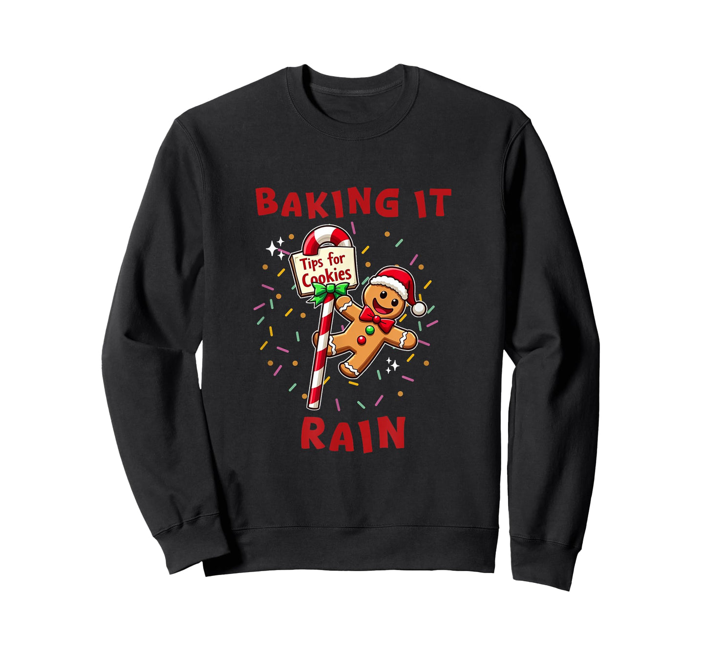 Baking It Rain Funny Holiday Gingerbread Stripper Pole T-Shirt
