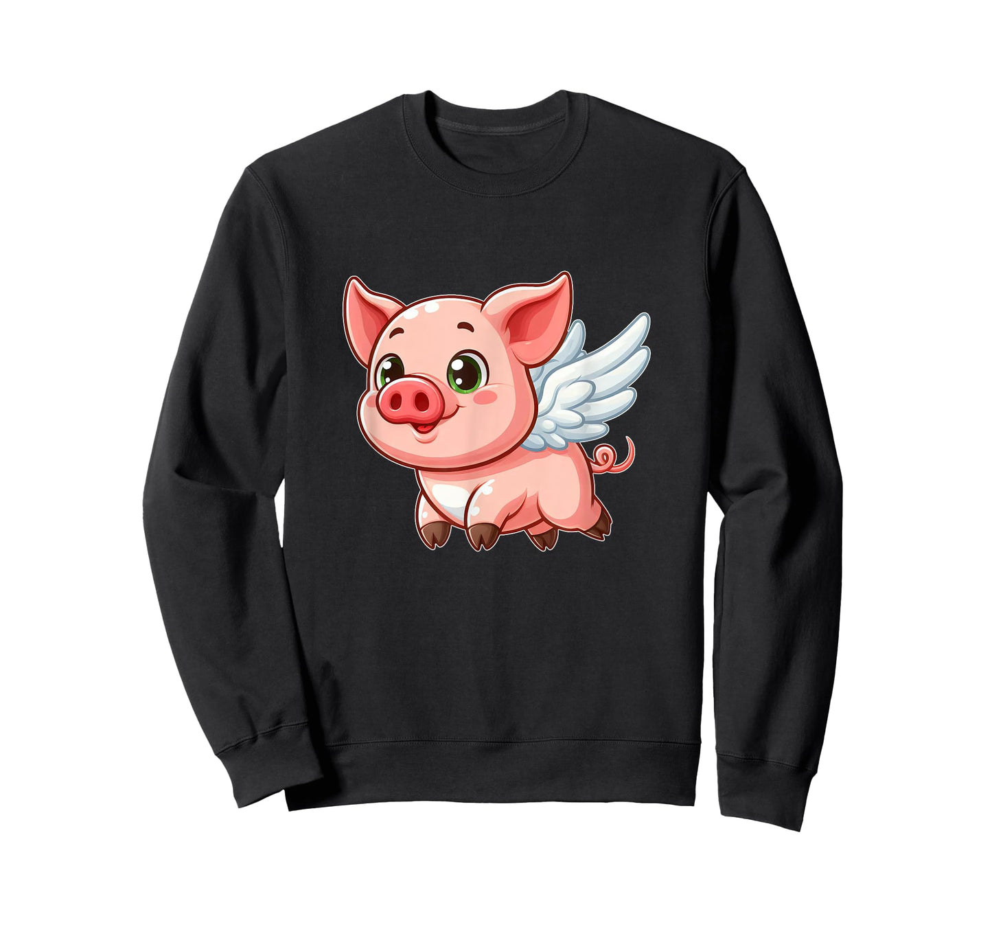 Cute Cartoon Pig Angel with Wings Halo Farmer T-Shirt