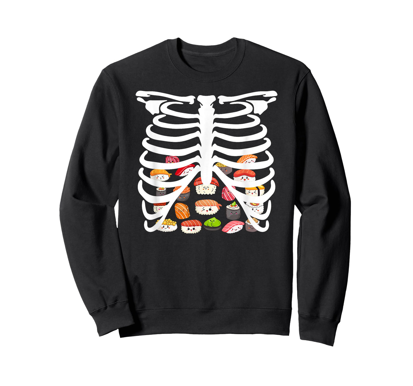 Halloween Japanese dish Food Rib Cage Skeleton Sushi T-Shirt