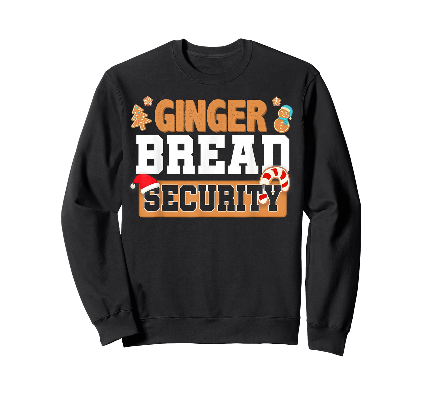 Christmas Ginger Bread Man Dads Cookie Baking Crew Security T-Shirt