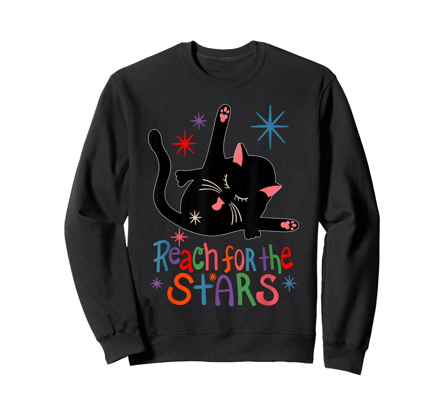 Reach for The Stars Funny Cat T-Shirt