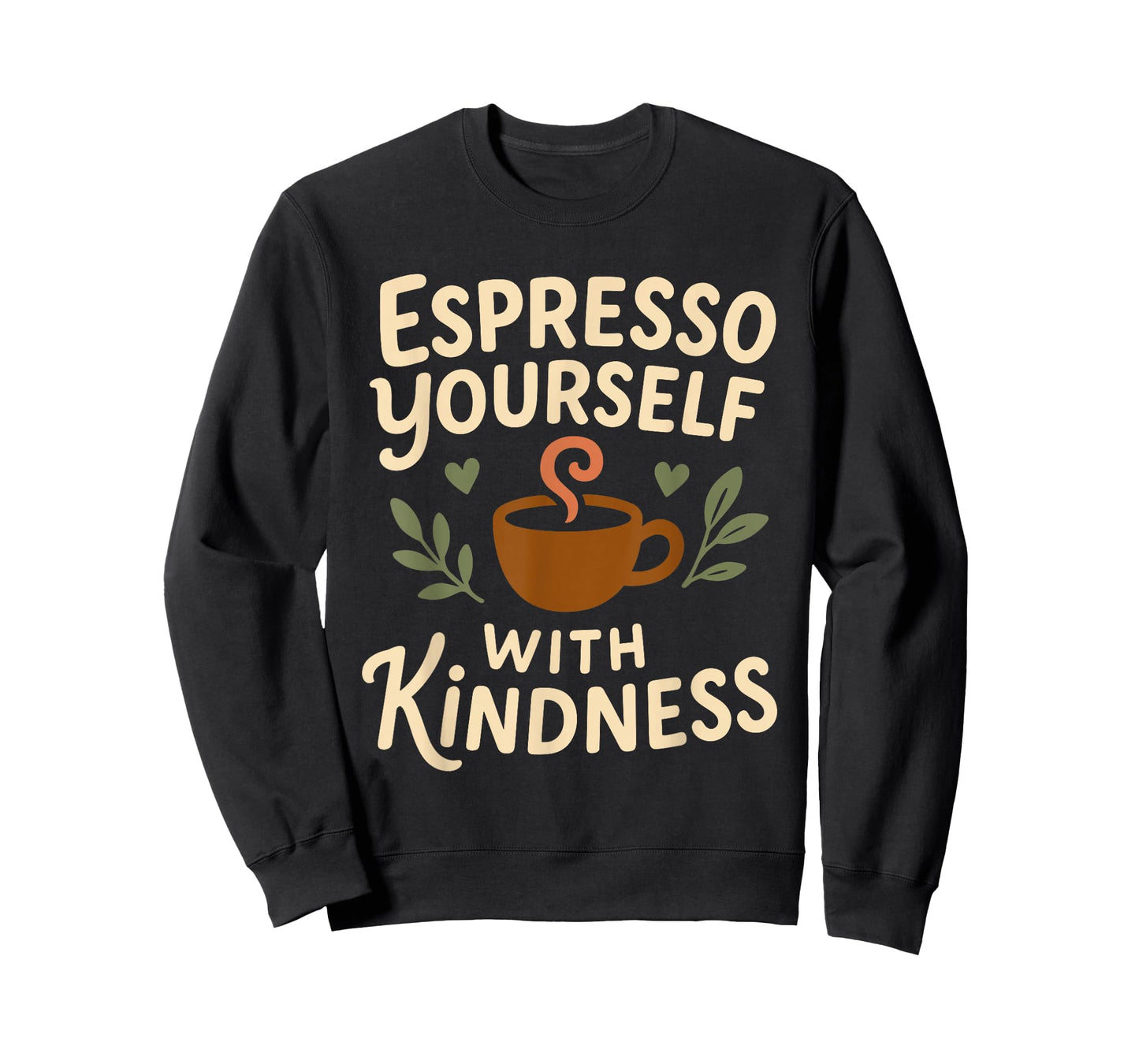 Coffee Lover Kindness Club Positive Message Caffeine Graphic T-Shirt