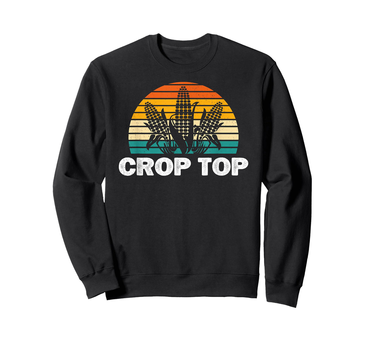 Crop Top Corn Funny Maize Corn Lover Farmer Retro T-Shirt
