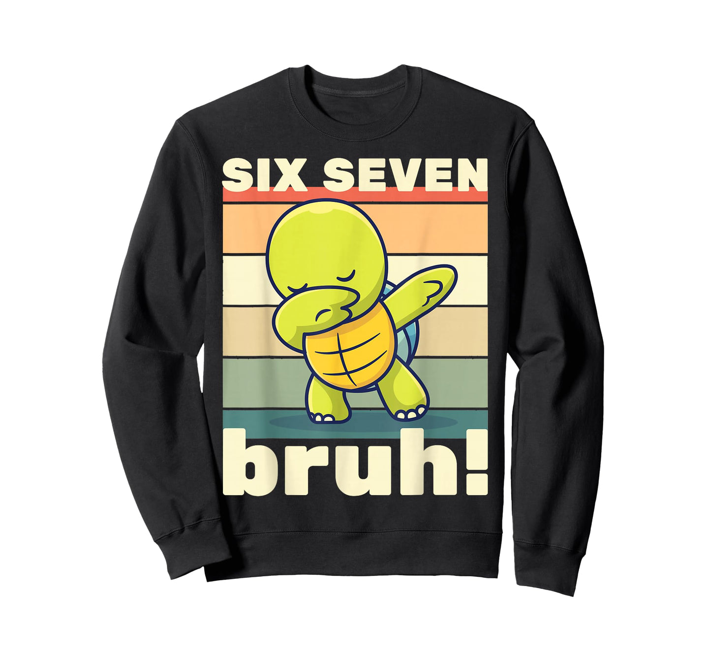 67 Meme Funny Six Seven Bruh Kids Boys Girls Dabbing Turtle T-Shirt