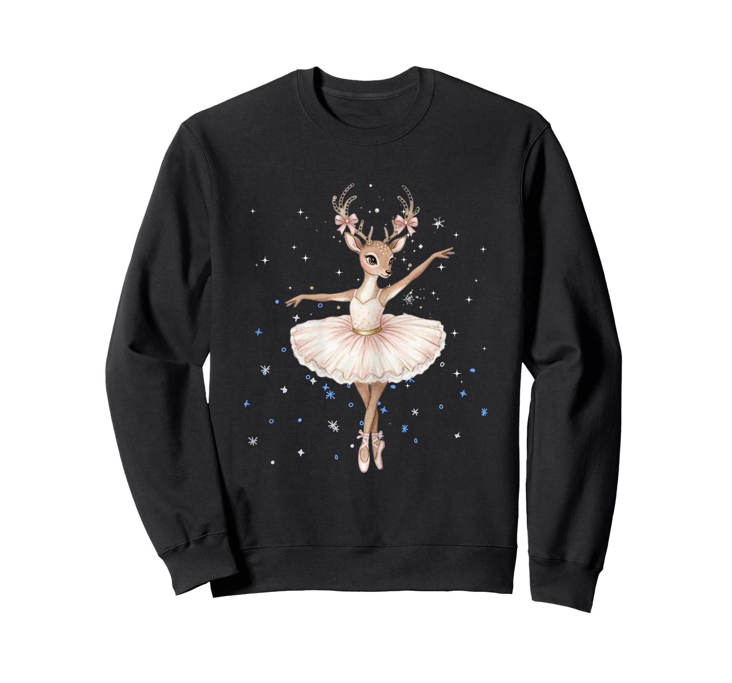 Cute Reindeer Dancer Christmas Ballerina Xmas Design T-Shirt