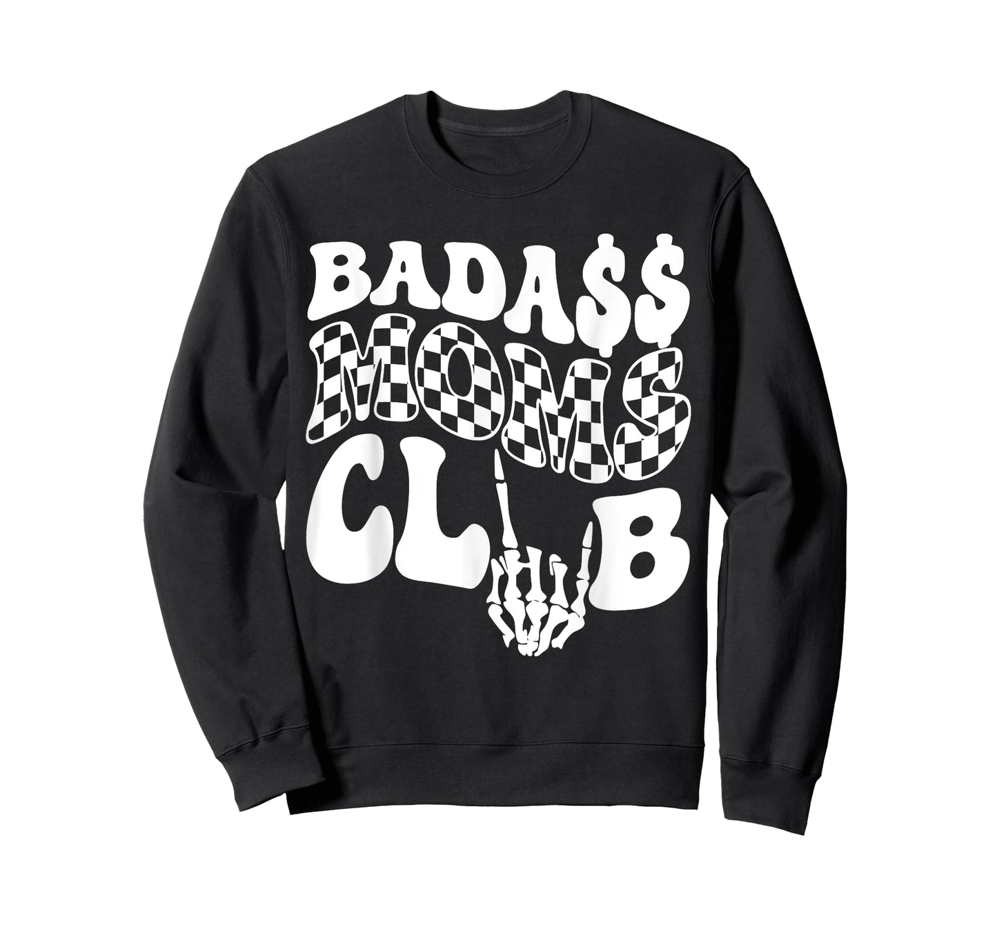 Badass Moms Club Trendy Mama Funny Mother Bad Ass Mom T-Shirt