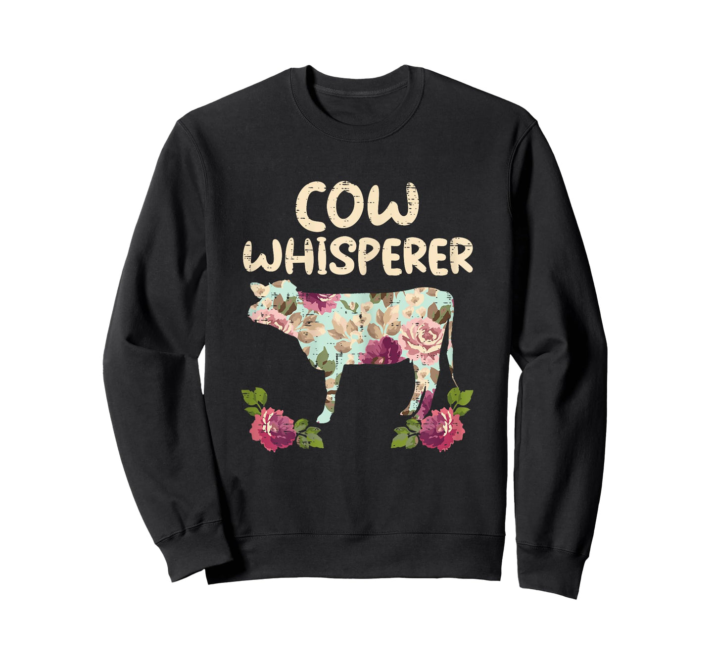 Cow Whisperer Flower Funny Farming Farm Animal Farmer Gift T-Shirt
