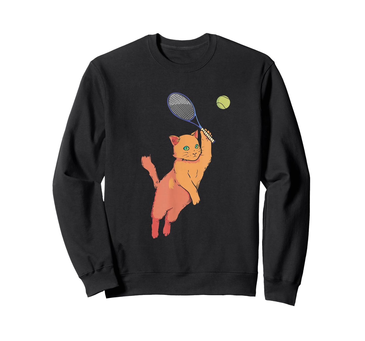 Tennis Player Racquets Cat Tennis Lover Racket Sport T-Shirt