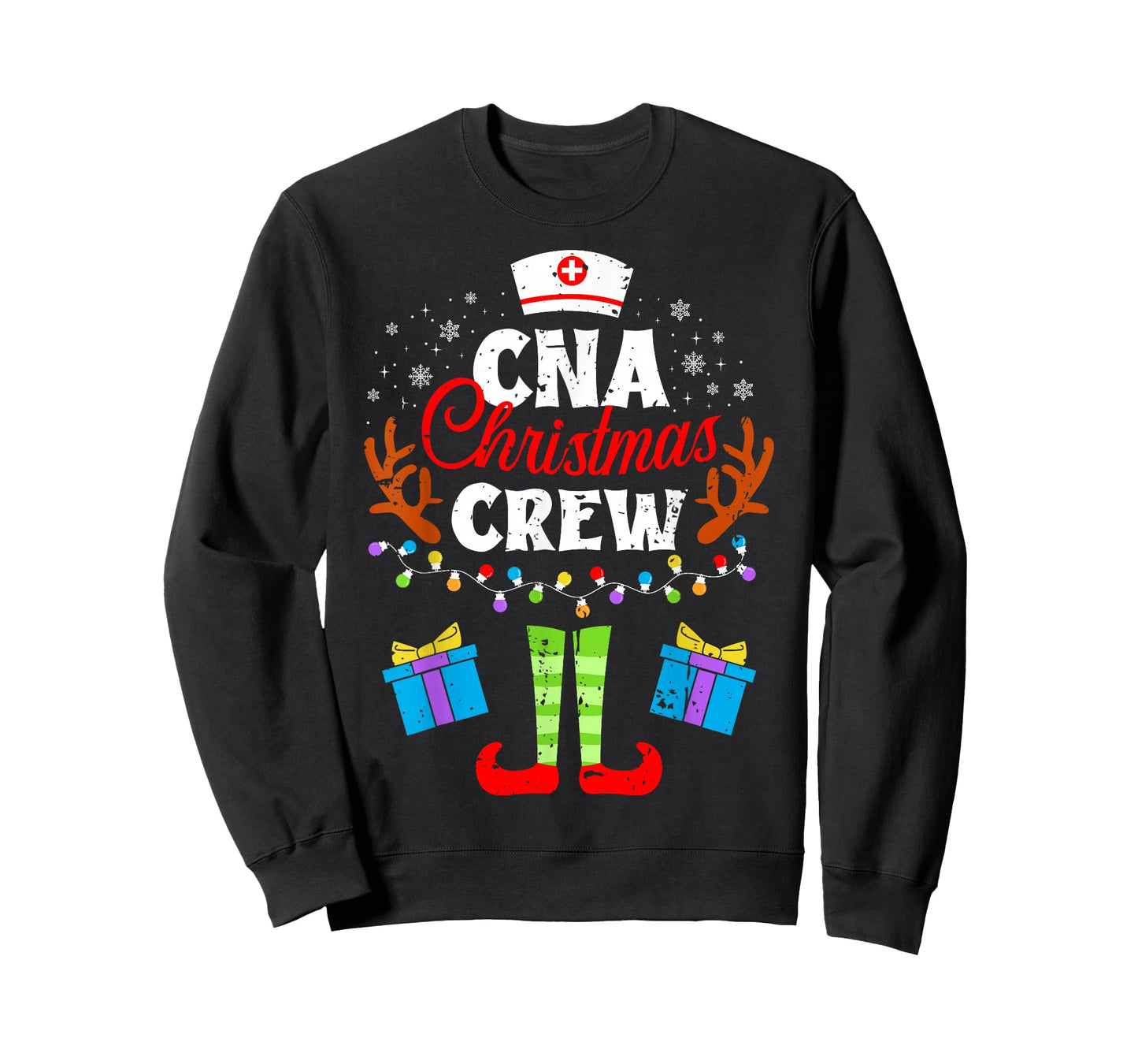CNA Christmas Nurse Crew Nursing Women Men Pajama Xmas T-Shirt