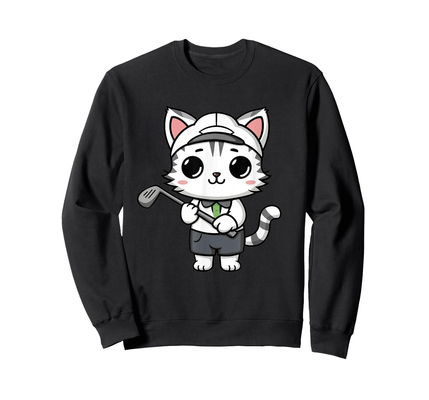 Golfing Funny Cat Golf Women Girls Golf Kawaii T-Shirt