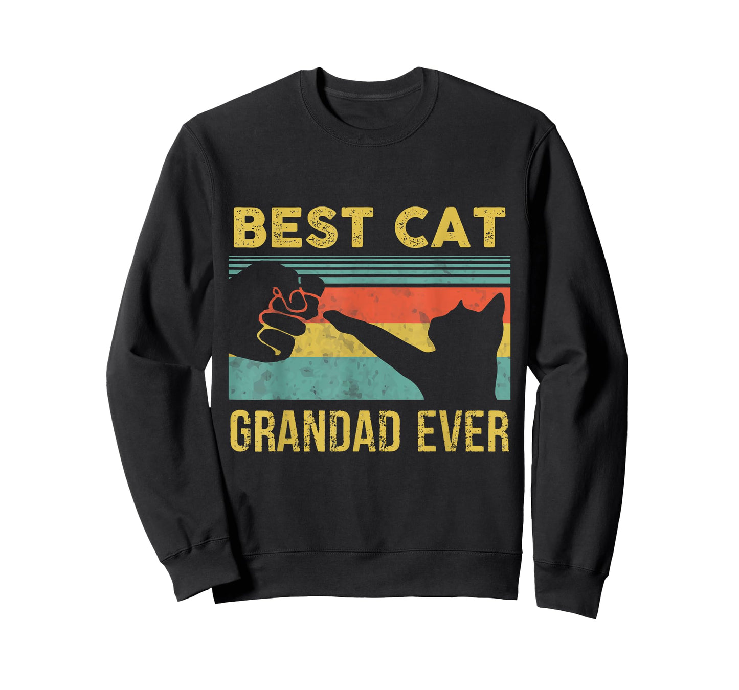 Best Cat Grandad Ever Vintage Cats Happy Father's Day T-Shirt