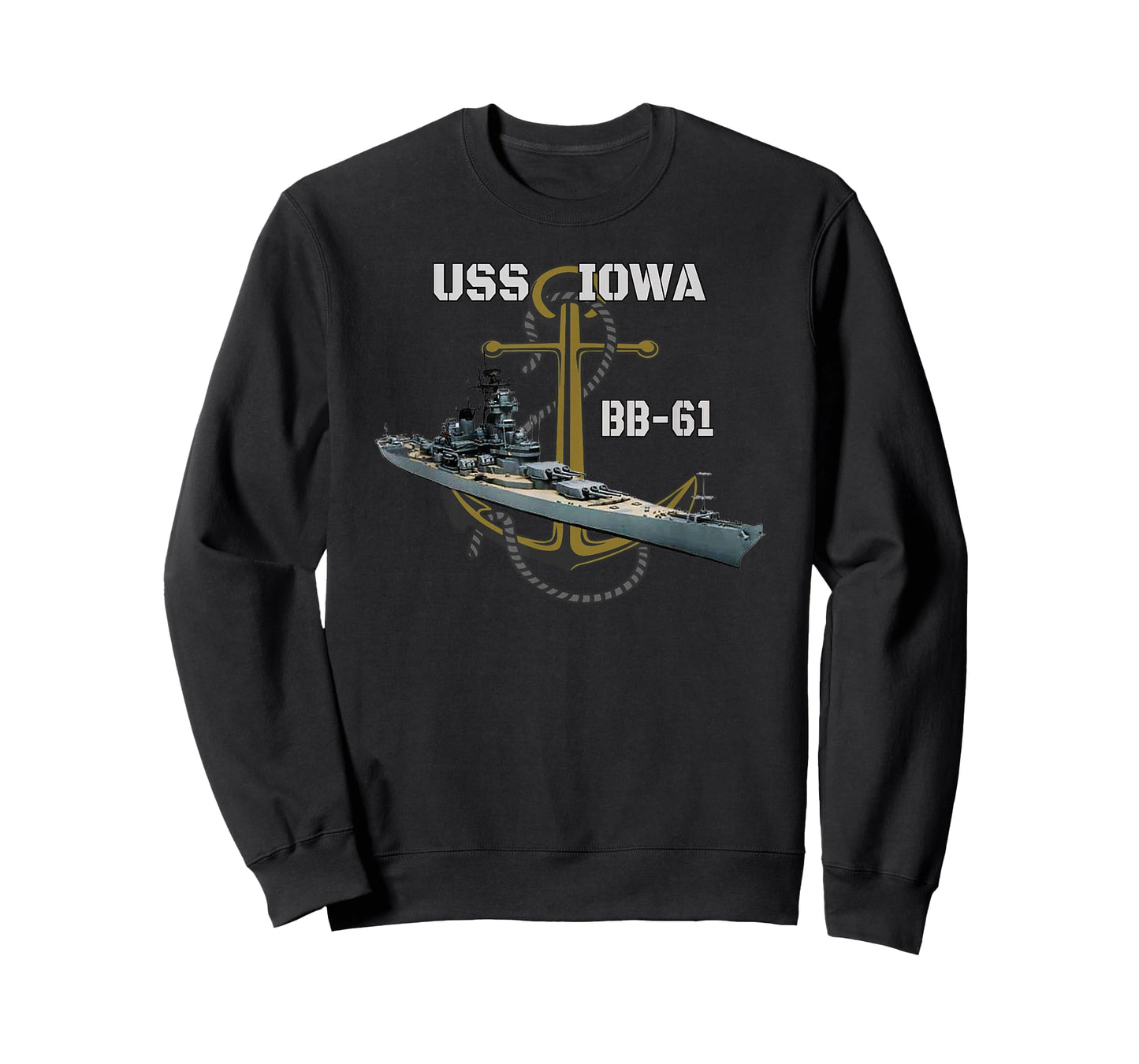 USS Iowa Battleship WW2 American Warship BB-61 Veterans Day T-Shirt