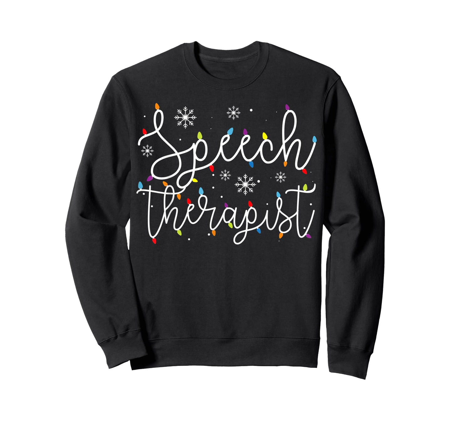 Cute Christmas Speech Therapist X-mas Light Festive SLP T-Shirt