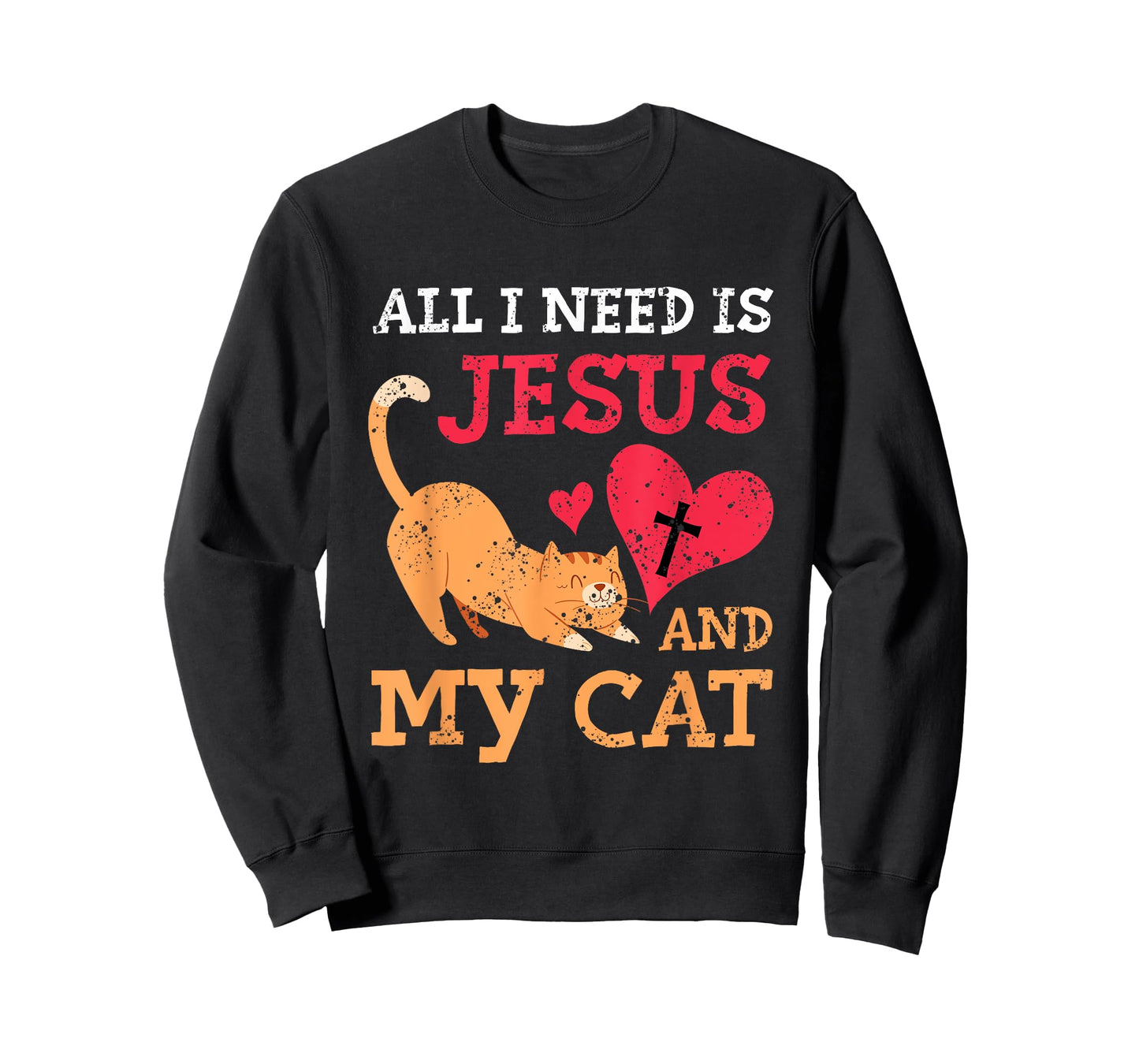 All I Need Is Jesus And My Cat Kitten Kitty Cat Christian T-Shirt for Men Women Girls Kids