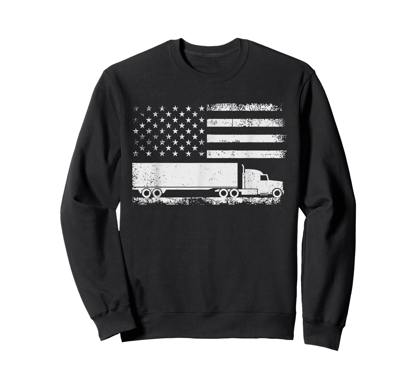 US American Flag Semi Truck Driver Patriotic Trucker T-Shirt