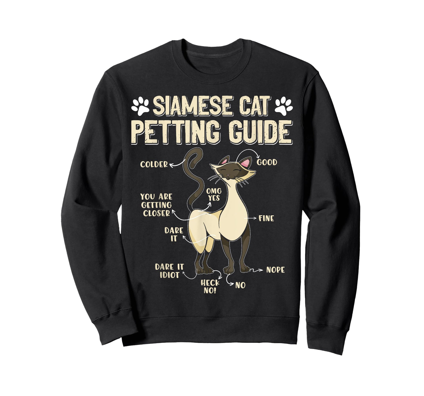 SIAMESE CAT PETTING GUIDE Funny Cat Owners Siamese Cat T-Shirt for Men Women
