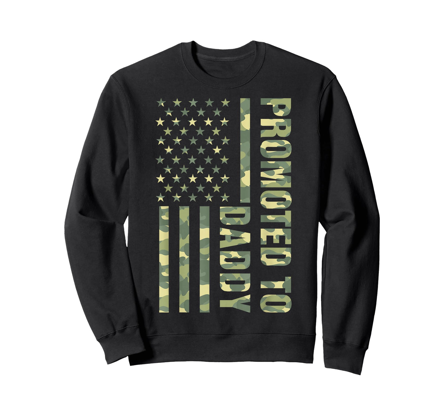 Promoted to Daddy American Flag Camo Fathers Day New Dad T-Shirt