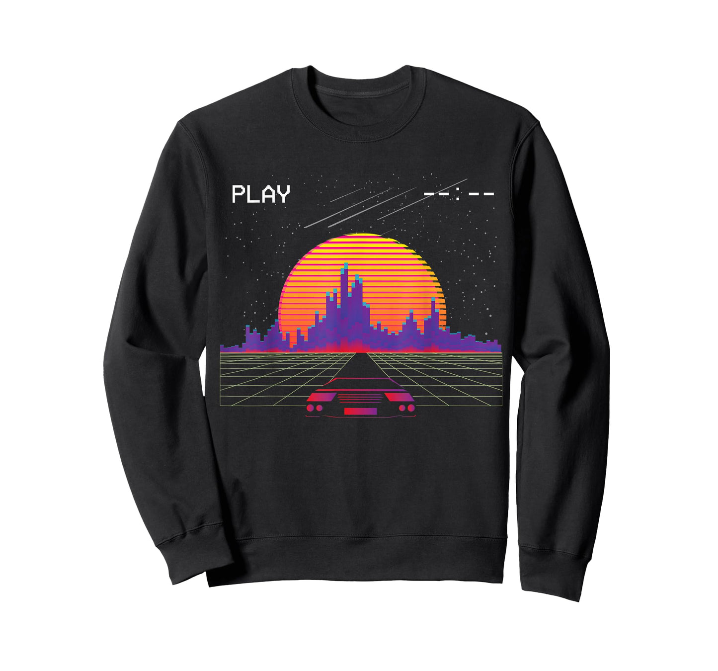 Cyberpunk Outrun synthwave Sunset Fast car Aesthetic t Shirt T-Shirt