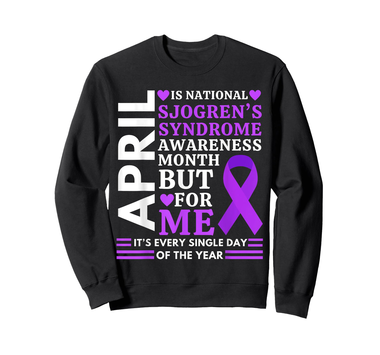 April Wear Purple Ribbon Sjögren's Syndrome Awareness T-Shirt