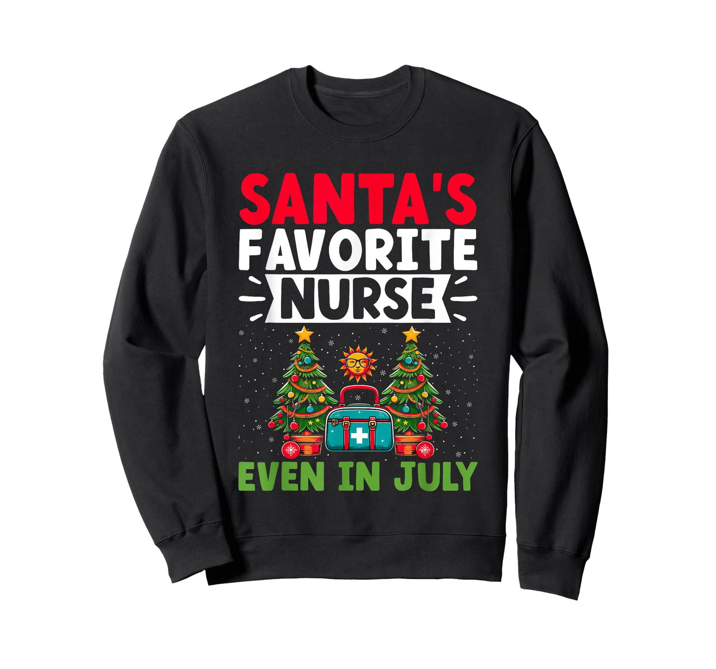 Christmas In July Nurse Santa Hat Summer Medical RN T-Shirt