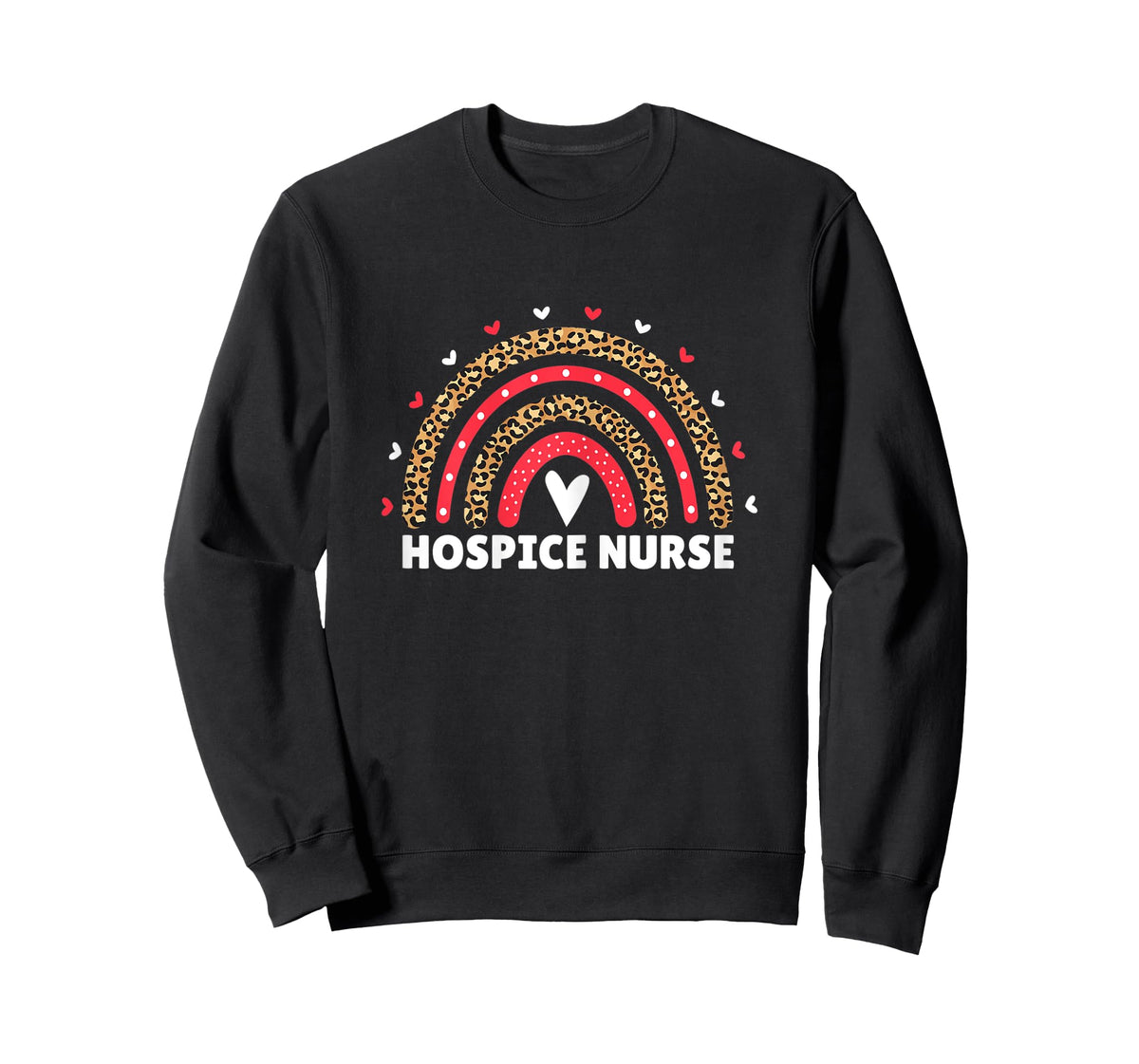 Womens Hospice Nurse Nursing Leopard Rainbow Hospice Care RN Women T-Shirt