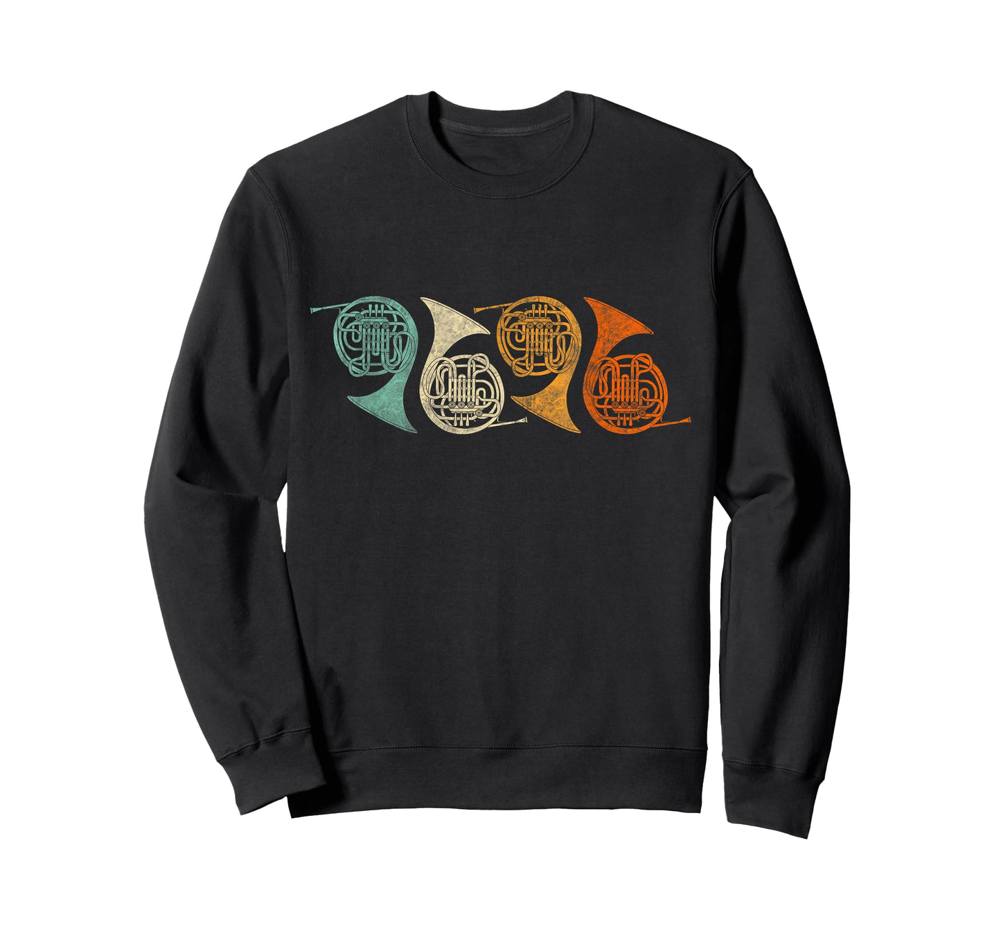 Retro 70's Funny French Horn T-Shirt for French Horn Player T-Shirt