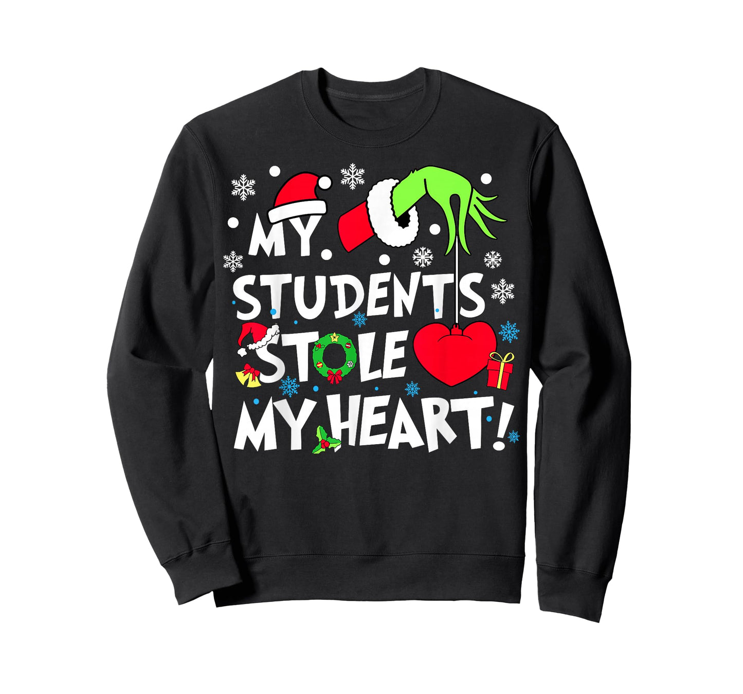 My Students Stole My Hearts Funny Christmas Teacher Xmas T-Shirt