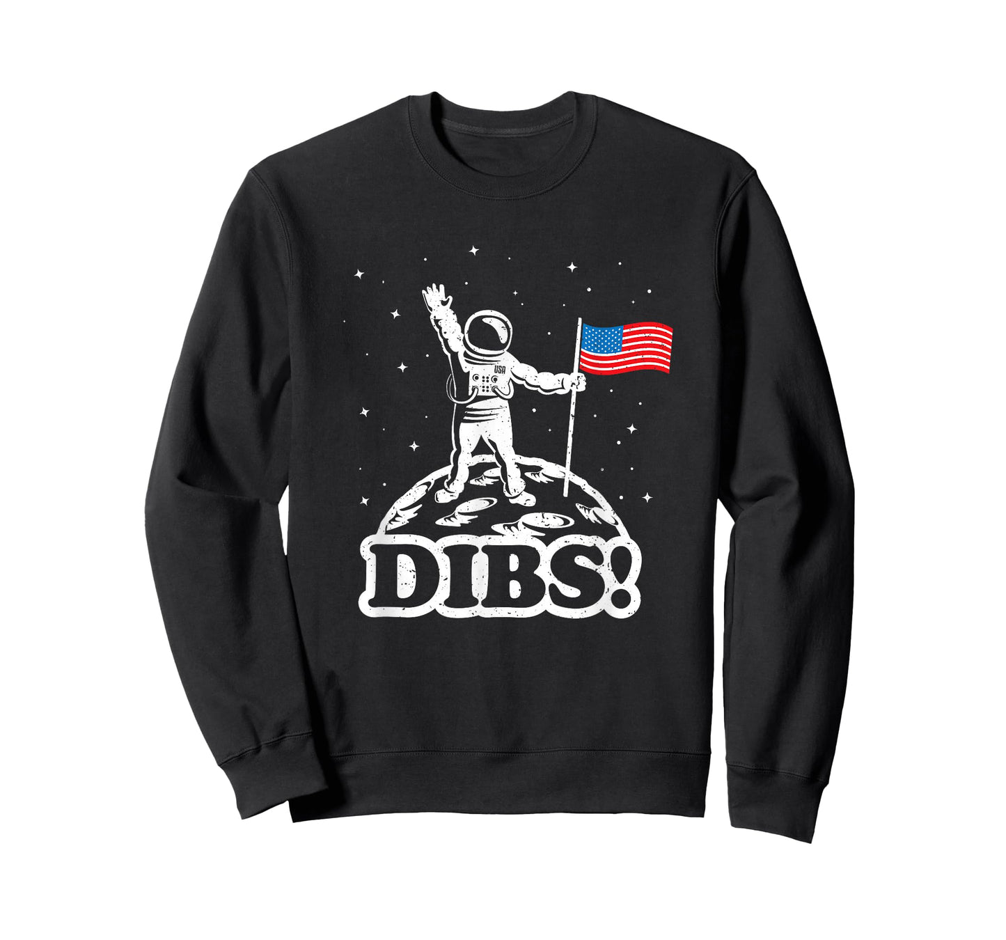 Funny Space Shirt USA Astronaut Moon Flag Dibs Tshirt Gift T-Shirt