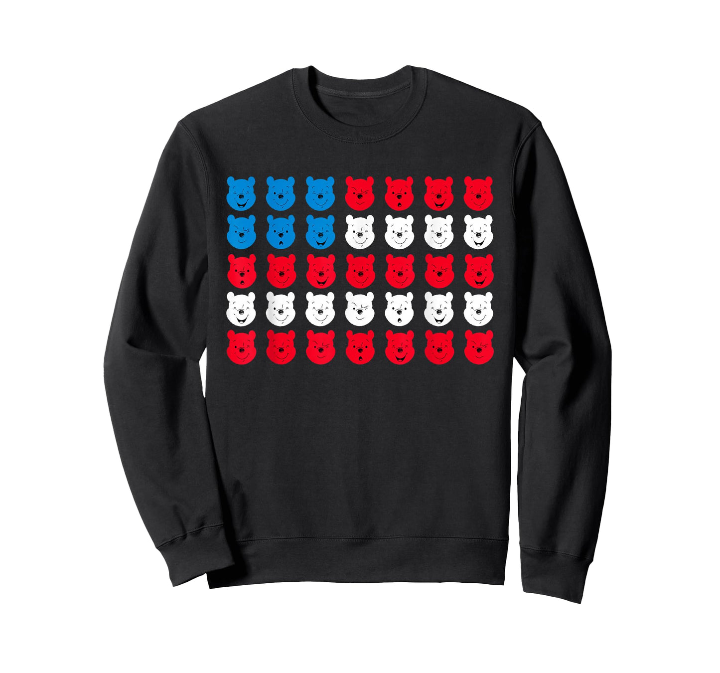 Winnie the Pooh - Americana Flag Pooh Faces T-Shirt