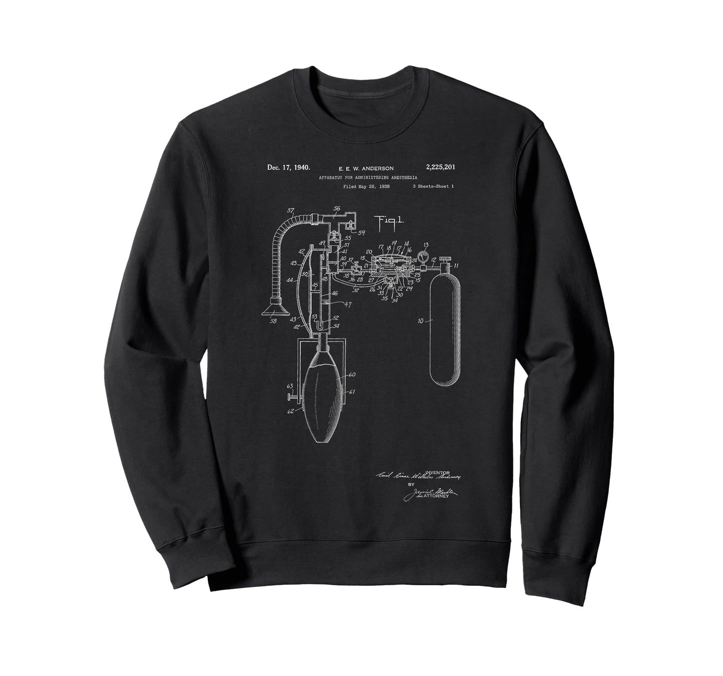 Apparatus for administering anesthesia patent t-shirt T-Shirt