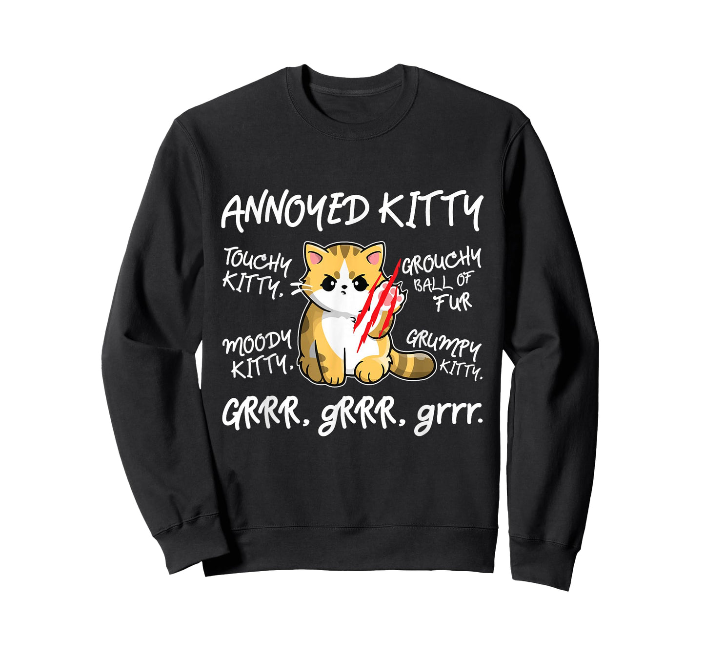 Angry Cat - Moody Annoyed Kitty - Size - Cute Cat's T-Shirt