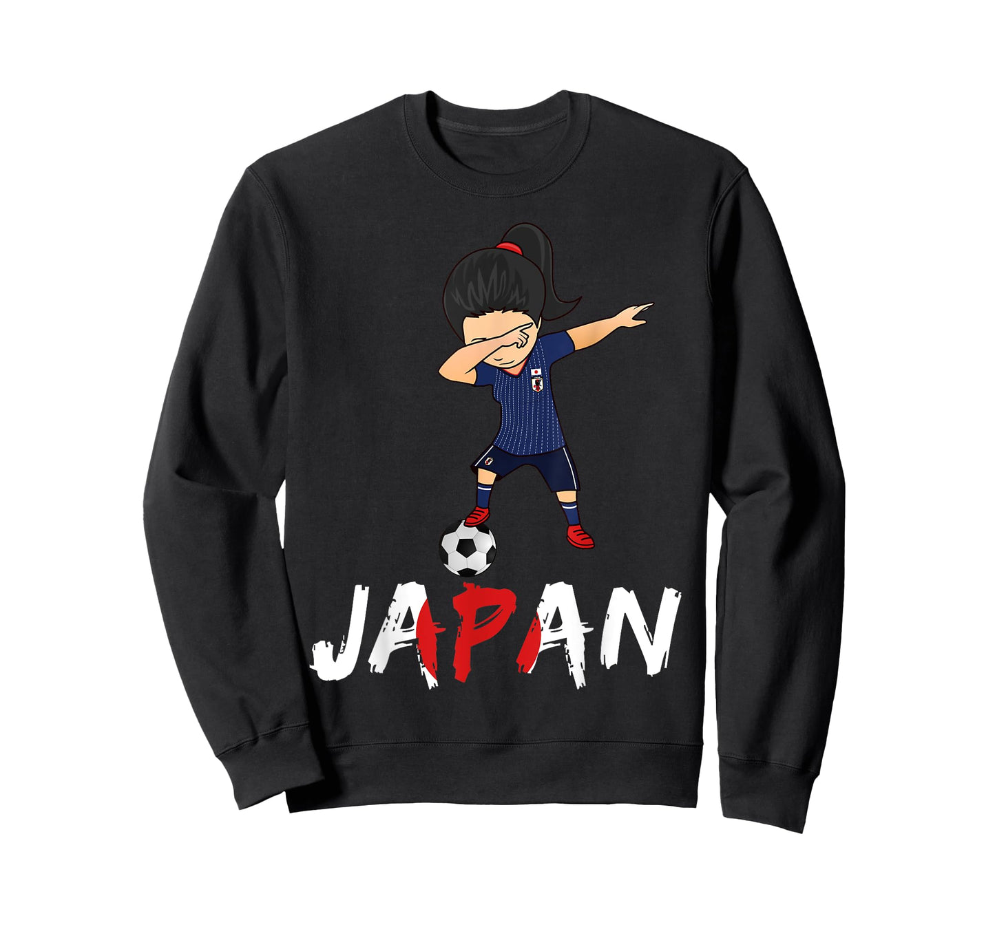 Japan Soccer Girl T-Shirt, Dabbing Football 2018 Jersey